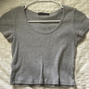 Brandy grey cropped tee